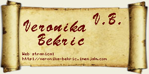 Veronika Bekrić vizit kartica